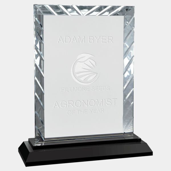 7" Rectangle Accent Glass on Base Thumbnail