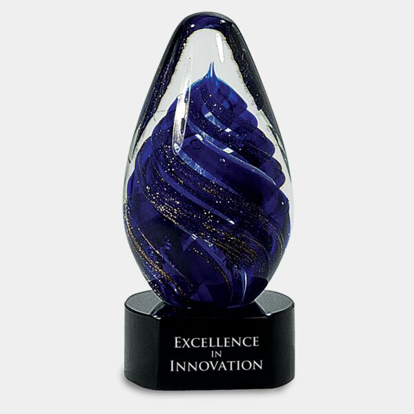 6 1/2" Tear Drop Art Glass Thumbnail