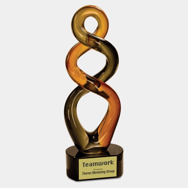 13 1/2" Brown Twist Art Glass Thumbnail