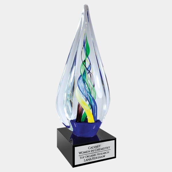 10 3/4" Infinity Twist Glass with Base Thumbnail