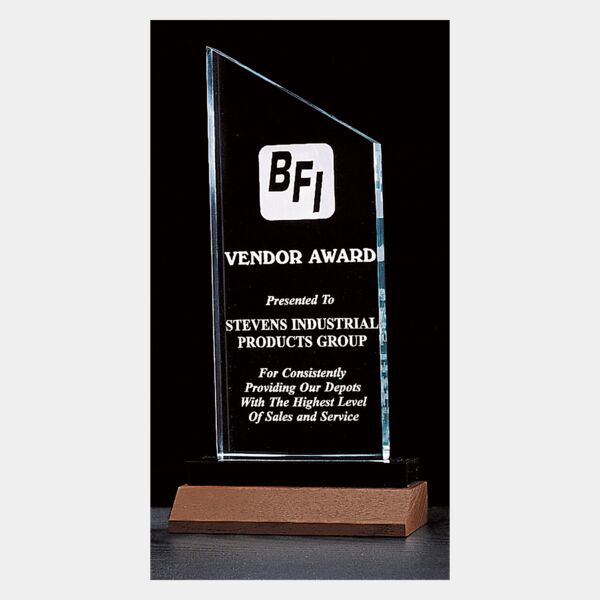 4 3/4" x 11 3/4" Zenith Series Jade Acrylic with Acrylic Base and Base Thumbnail