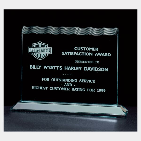 9 1/2" x 7 1/4" Tidal Series Jade Acrylic Award Thumbnail