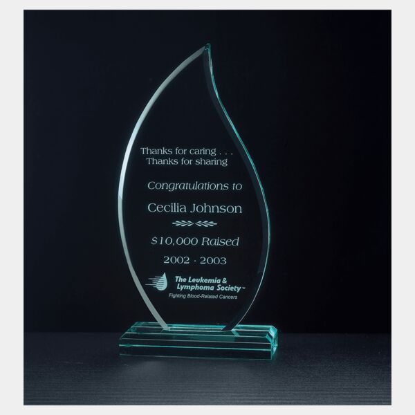 4 1/4" x 8 3/4" Flame Series Jade Acrylic Award Thumbnail