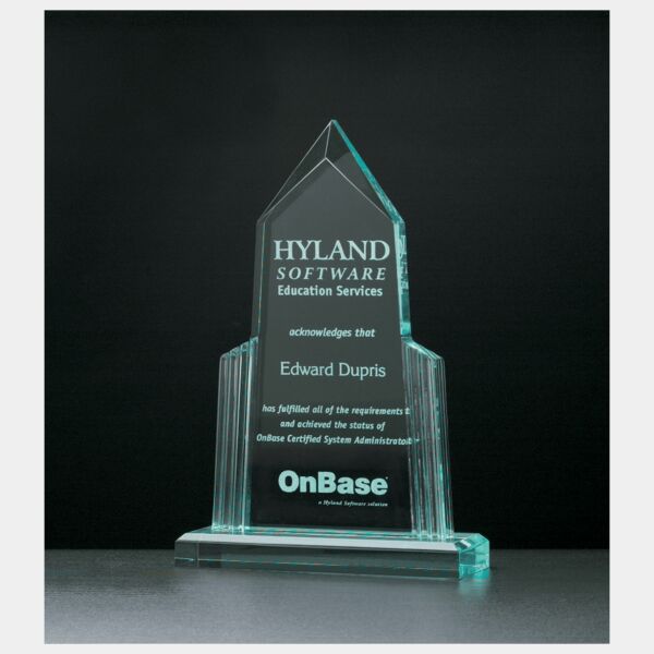 6" x 9" Spire Series Jade Acrylic with Jade Acrylic Base Thumbnail