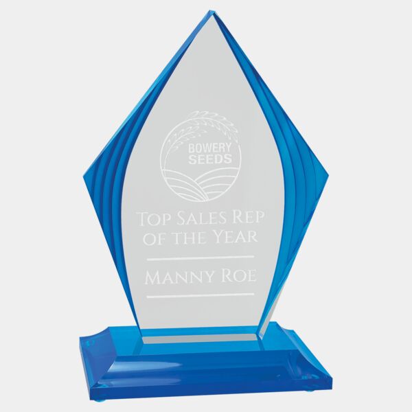 5 7/8" x 8 3/4" Flame Series Acrylic with Accented Upright and Base Thumbnail