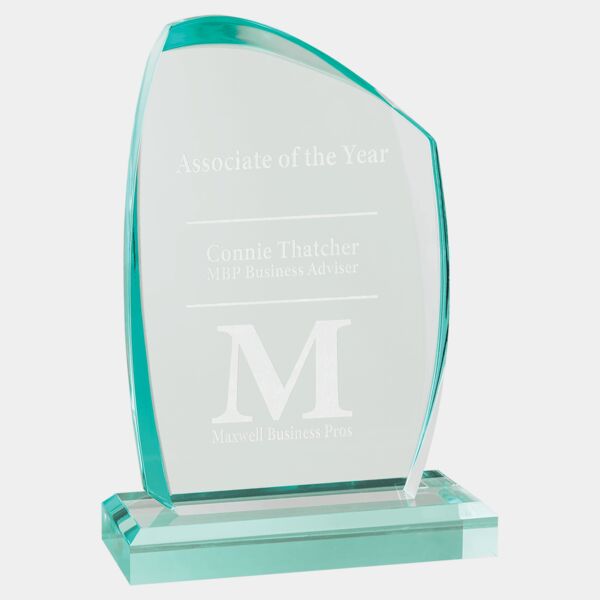 5 1/2" x 9 1/4" Tidal Series Jade Acrylic Award Thumbnail