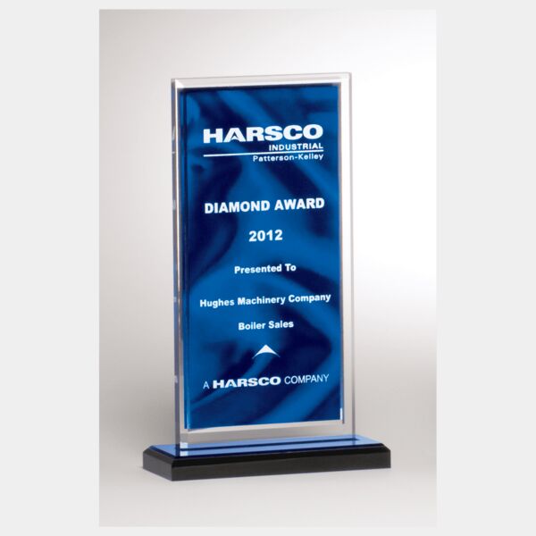 5" x 8 1/2" Draped Satin Patterned Acrylic with Mirror Border, with Top Base Thumbnail