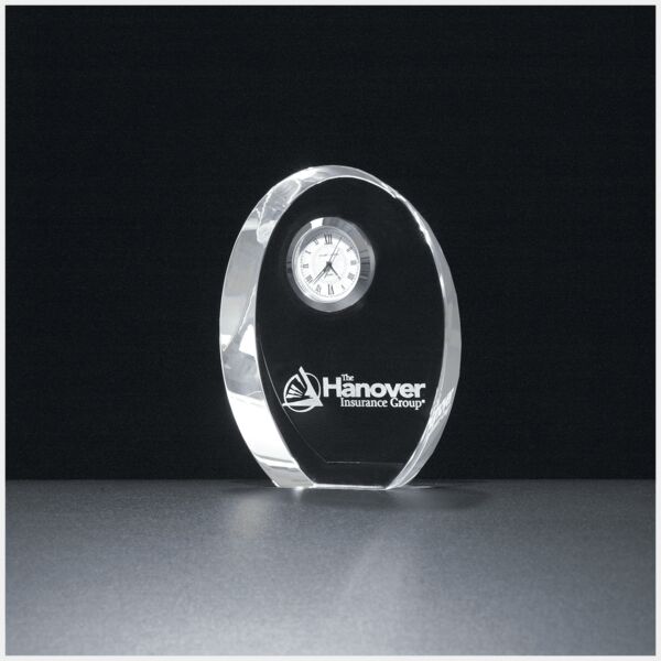 3 7/8" x 4 7/8" Crystal Clock Thumbnail