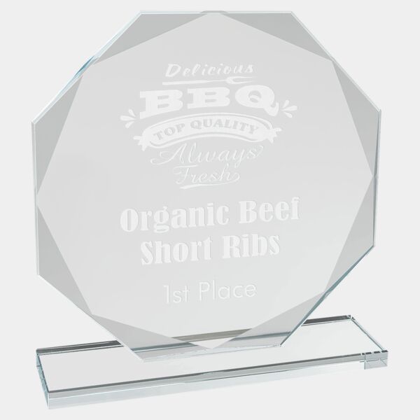 7 1/2" Octagon Glass Award Thumbnail