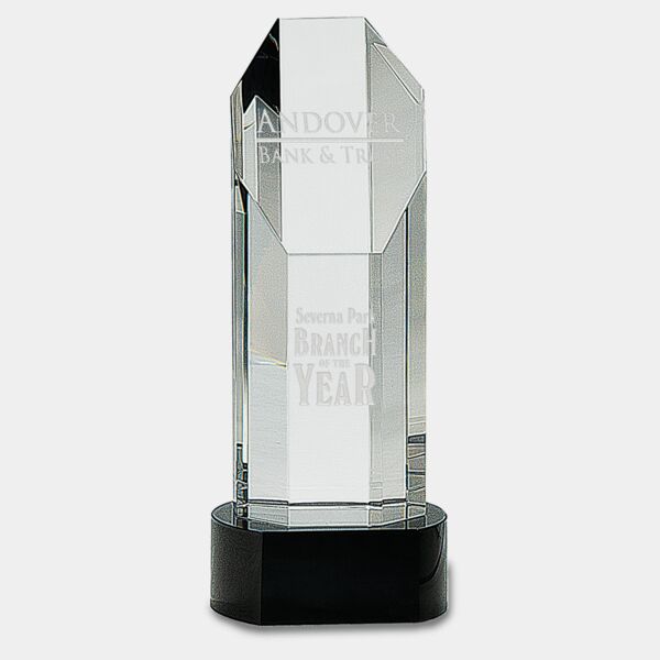 9 3/4" Octagon Slant-Top Crystal on Pedestal Base Thumbnail