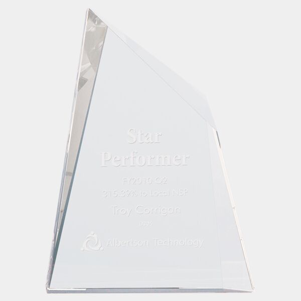 6 1/2" x 8 3/4" Crystal Facet Wedge Thumbnail