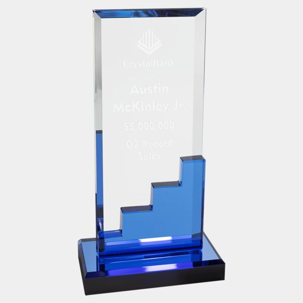 4 1/2" x 8 5/8 Crystal Staircase with Mirror Base Thumbnail