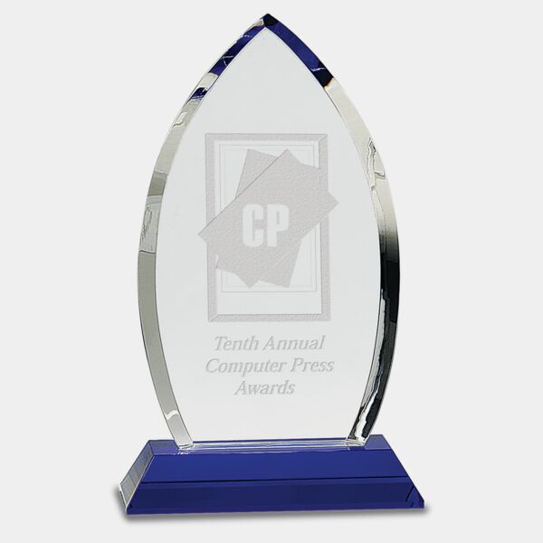 10" Crystal Oval on Pedestal Base Thumbnail