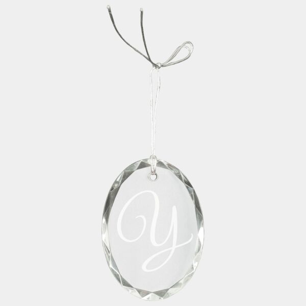 3" Crystal Faceted Oval Ornament Thumbnail