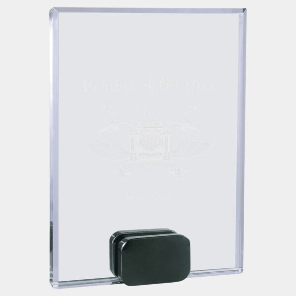 6" x 8" Crystal Rectangle with Crystal Base Thumbnail