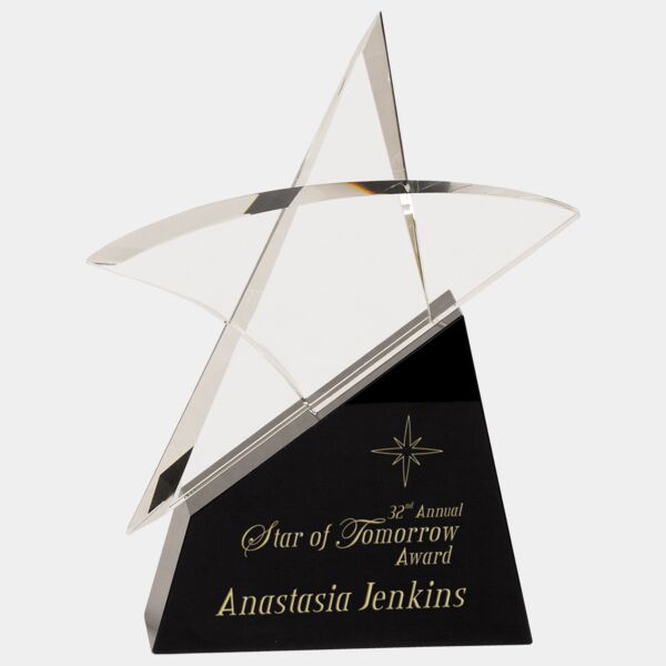 9 1/2" Crystal Outline Star on Base Thumbnail