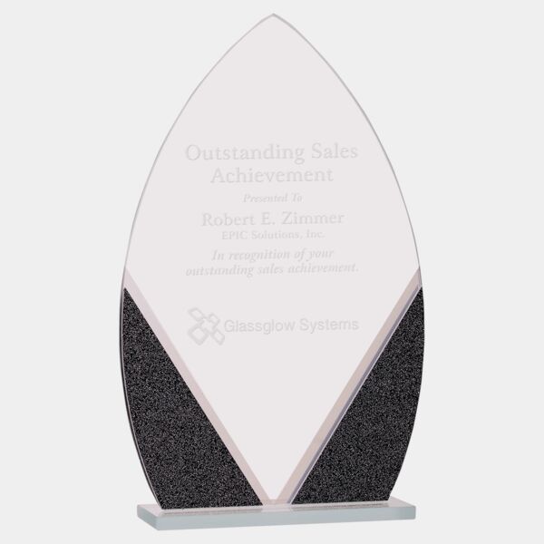 7 1/4" Oval Designer Glass Award Thumbnail