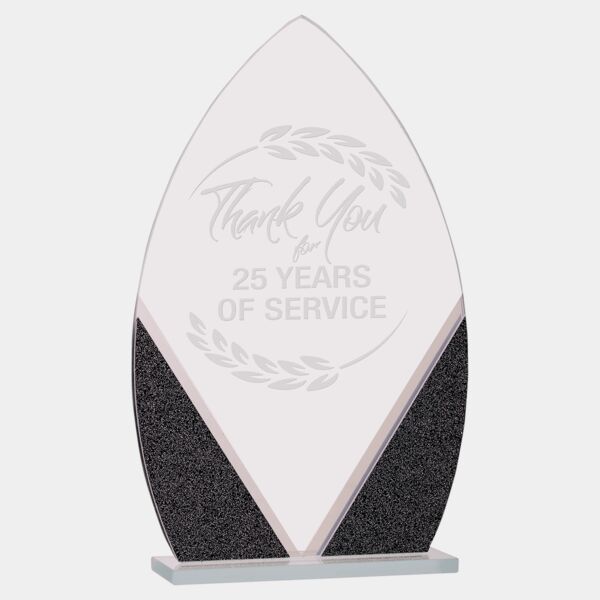 8 1/4" Oval Designer Glass Award Thumbnail