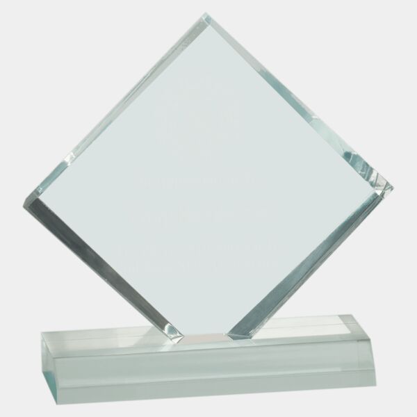 3 1/2" x 3 1/2" Jade Diamond Jewel Beveled Acrylic Blank Thumbnail