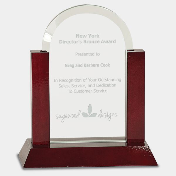 7" Gateway Jade Dome Glass Award with Finish Base Thumbnail