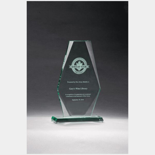 5 1/2" x 9" Premium Series Jade Glass Award Thumbnail