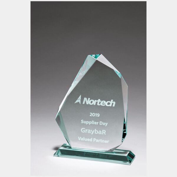 6 1/4" x 8 3/8" Iceberg Series Thick Jade Glass Award Thumbnail