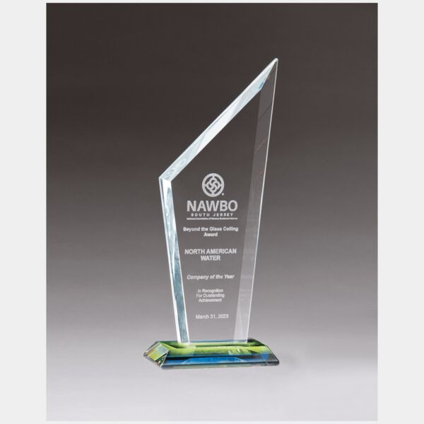 4 1/8" x 10 5/8" x 3/8" Thick Zenith Series Glass with Prism-Effect Base Thumbnail