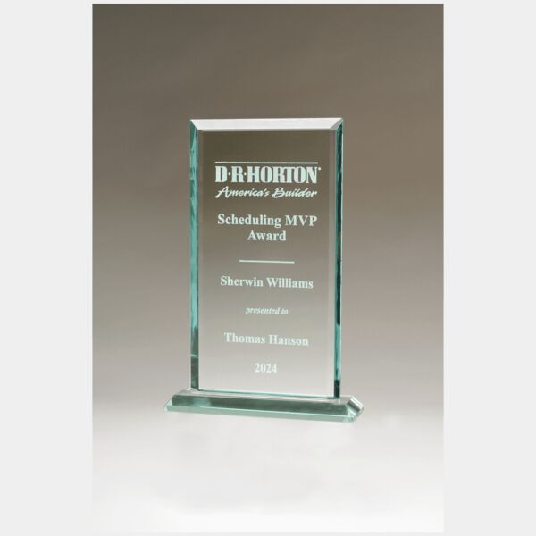 6 5/8" x 10" Apex Series Jade Glass Award Thumbnail