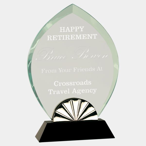 9 3/4" Oval Horizon Glass with Base Thumbnail