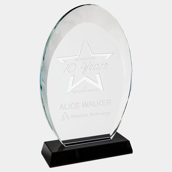 8" Oval Halo Glass with Base Thumbnail