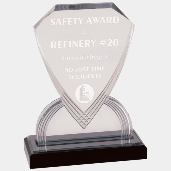 8" Carved Shield Impress Acrylic Thumbnail