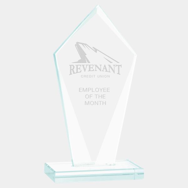 7 1/2" Diamond Jade Glass Award Thumbnail