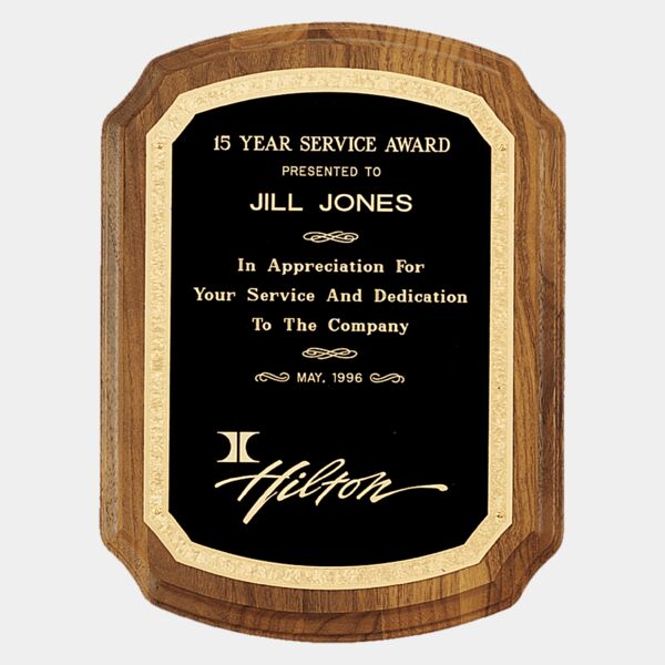 7" x 8" American Plaque with Florentine Border Design LaserFX Plate Thumbnail