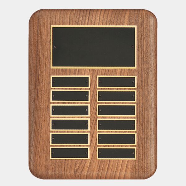 9" x 12" /Plates 7/8" x 2 3/4" American 12 Plate Perpetual Plaque with Brass Header Plate Thumbnail