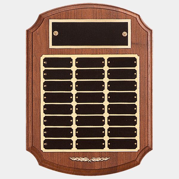 11" x 15" American 24 Plate Perpetual Plaque with Laserable Brass Plates/ Trim Thumbnail