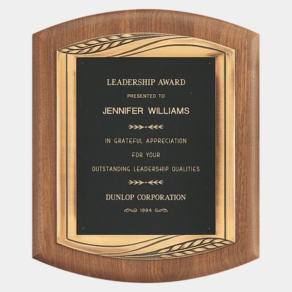 11 1/2" x 14" American Plaque with Antique Finish Frame Casting and Laserable Brass Personalization Plate Thumbnail