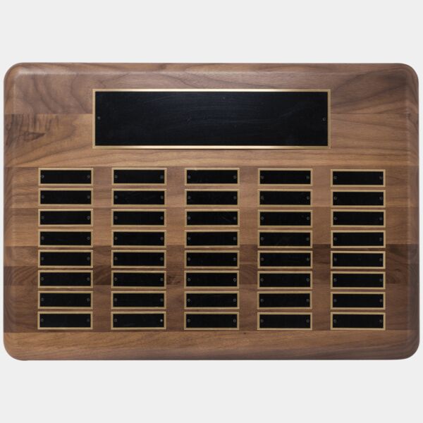 15" x 21"/Plates 7/8" x 2 3/4" American 40 Plate Perpetual Plaque with Brass Plated Steel Plates Thumbnail