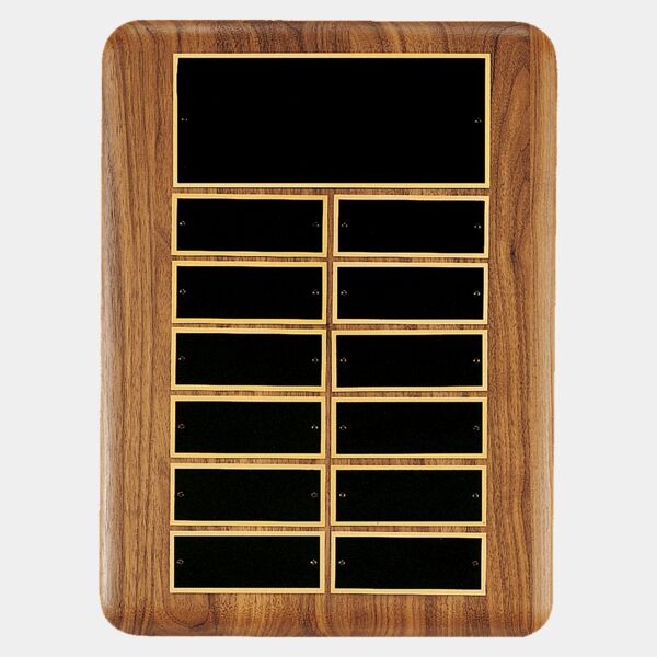 11" x 15"/Plates 1 1/2" x 3 3/4" American 12 Plate Perpetual Plaque with Brass Header Plate Thumbnail