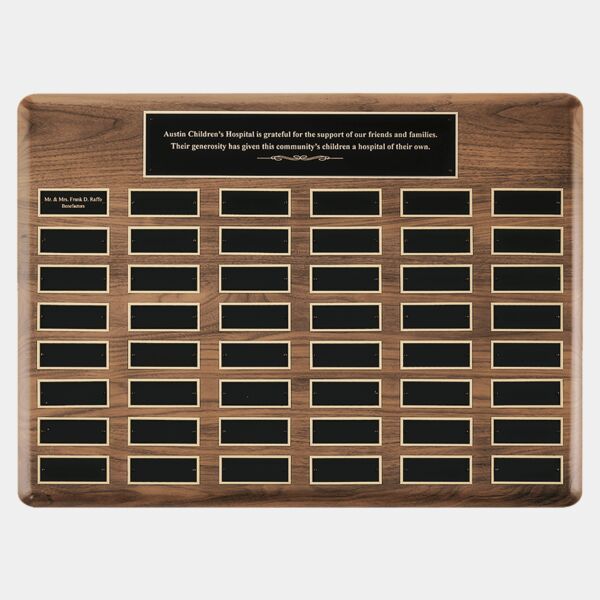 22" x 30"/Plates 1 1/2" x 3 3/4" American 36 Plate Perpetual Plaque with Brass Plates Thumbnail
