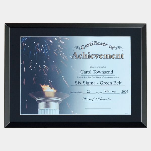 11" x 14"-holds 8 1/2" x 11" Glass Certificate Plaque with Easy Open and Close Backing Thumbnail