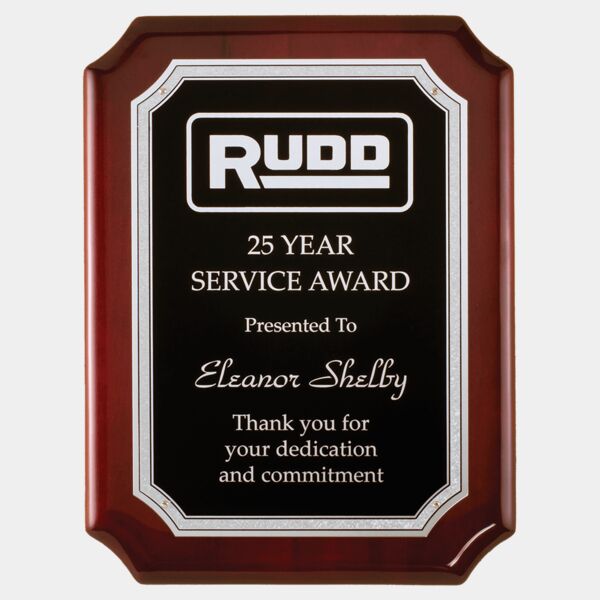 9" x 12" High Gloss Plaque with Florentine Border Textured Plate Thumbnail