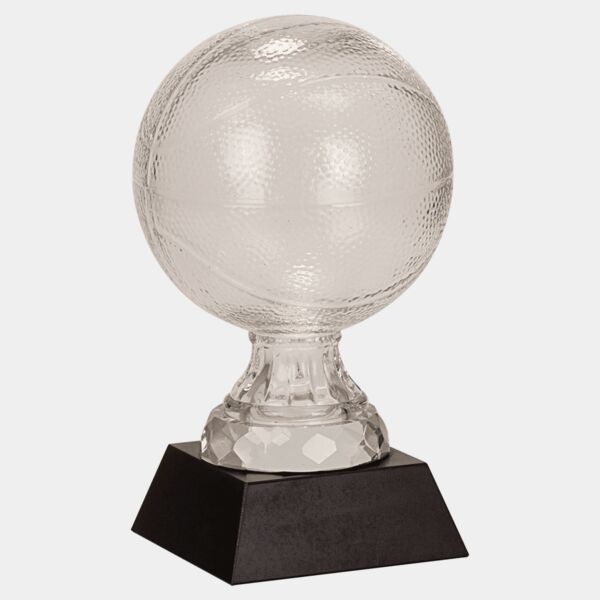 7" Glass Basketball with Marble Base Thumbnail