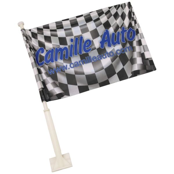 12" x 8" Sublimatable Car Flag with Pole Thumbnail