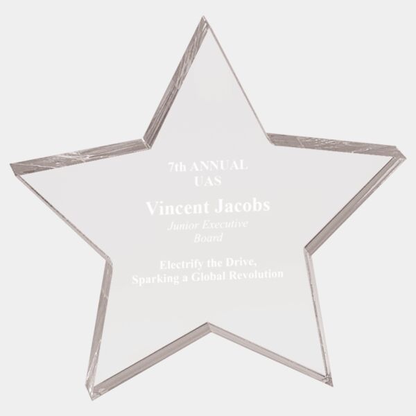 5" x 5" Star Acrylic Paperweight Thumbnail