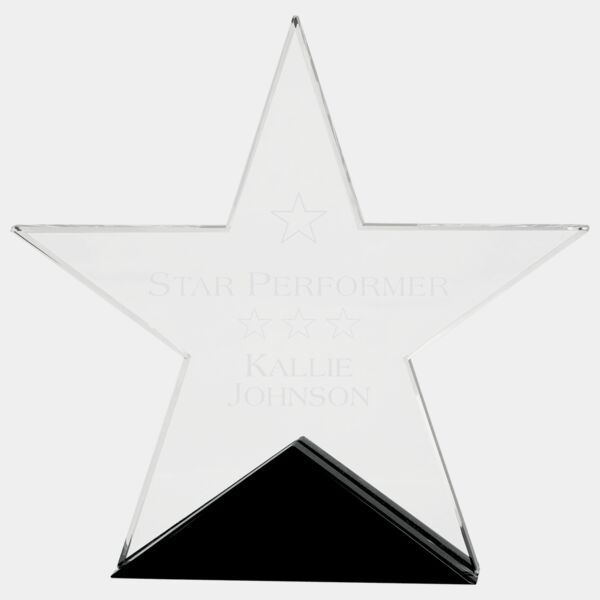 7 3/4" x 7 1/2" Glass Star on Base Thumbnail