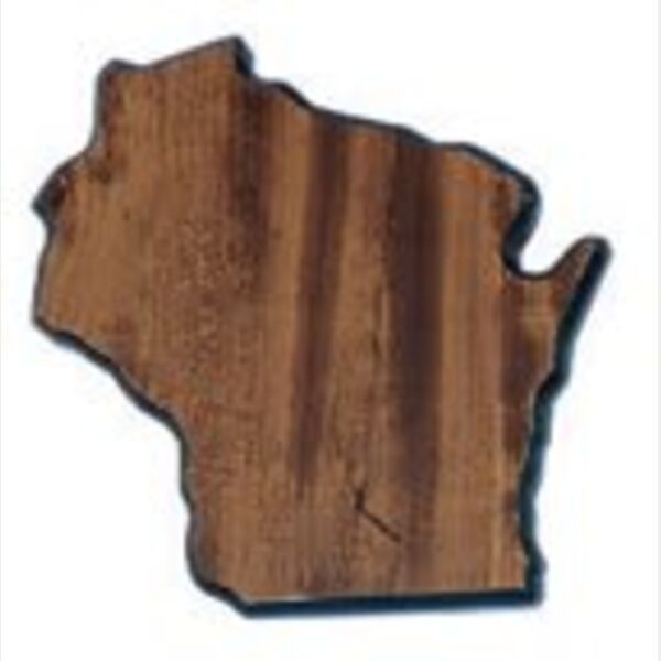 11 1/2" x 12" Finish Edge Wisconsin State Plaque Thumbnail