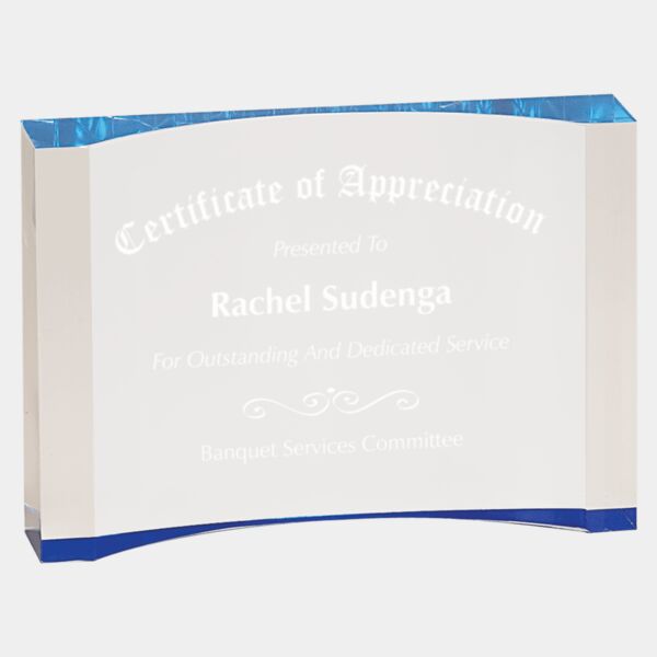 5" x 3 1/2" 1" Thick Acrylic Crescent Thumbnail