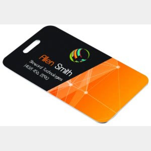 1.75" x 3.5" Semi-Gloss Unisub Aluminum Rectangle 2-Sided Bag Tag Thumbnail