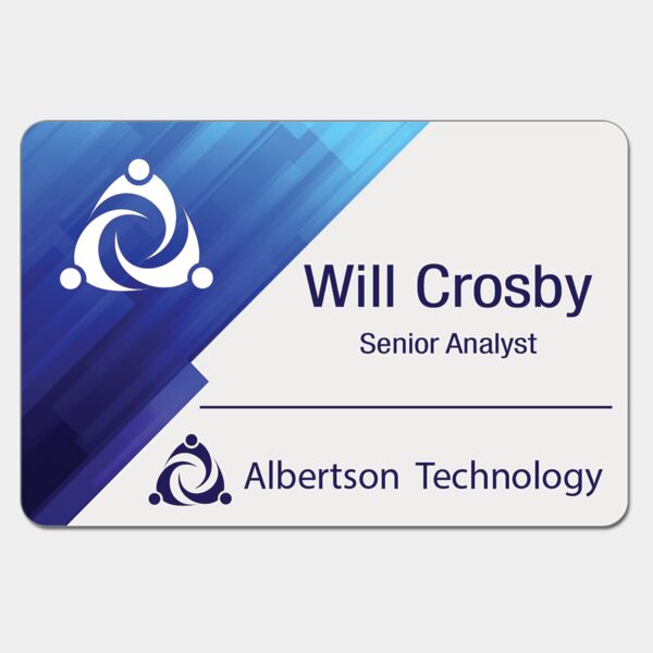 3" x 2" Gloss Unisub FRP Sublimatable Name Badge with Radius Corners Thumbnail