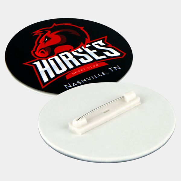 2.5" Unisub Sublimatable Round Button with Self Adhesive Pin Thumbnail